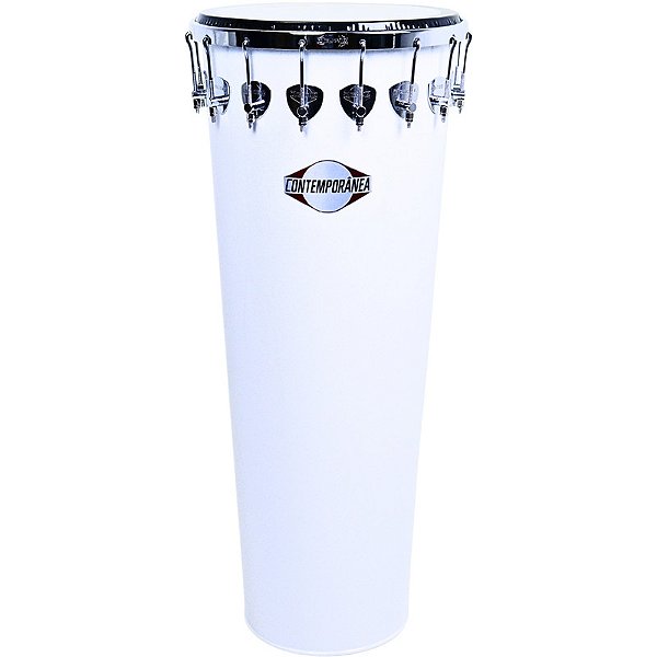 Timbal Contemporânea 14" 90cm Branco Glitter Alumínio OUTLET