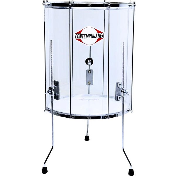 Surdo Contemporânea 18" 55cm Acrílico Cromado c/ Tripé