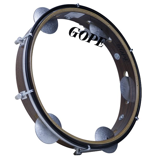 Pandeiro Gope 10" Iniciante Verniz Escuro Cristal OUTLET
