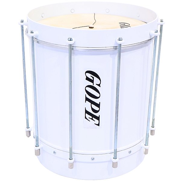 Cuíca Gope 10" 30cm Branco Alumínio