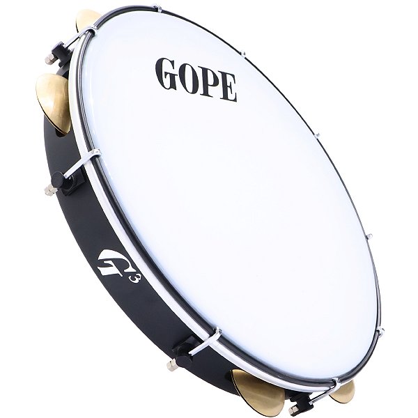 Pandeiro Gope 12" Preto G3 Super Leve Nylon