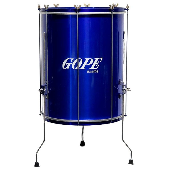 Surdo Gope 18" 60cm Selfie Azul c/ Tripé Alumínio