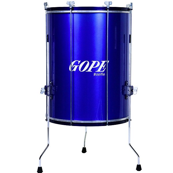 Surdo Gope 18" 60cm Selfie Azul c/ Tripé Alumínio