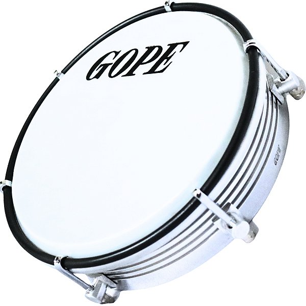 Tamborim Gope 6" Frisado Nylon Alumínio