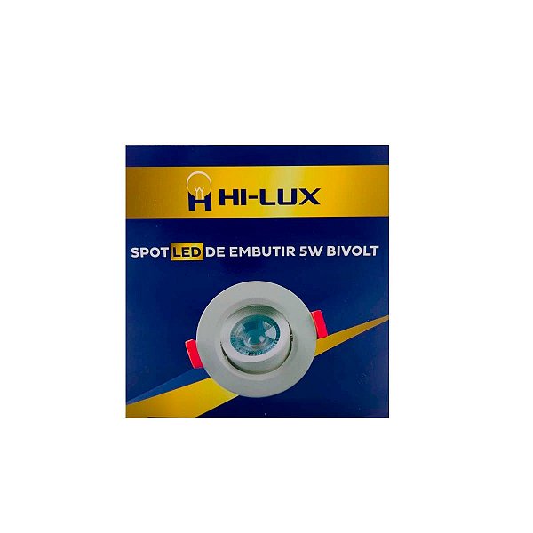 SPOT LED DE EMBUTIR REDONDO 5W 6500K