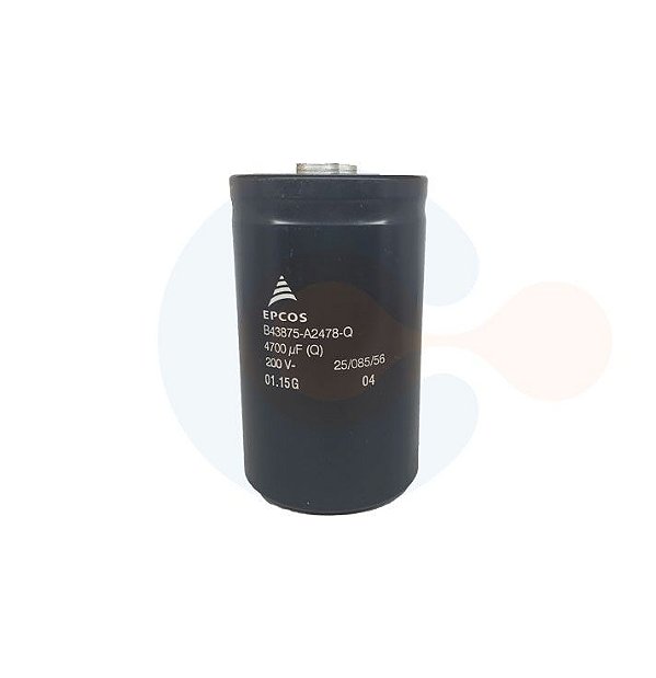 Capacitor Eletrolítico com Terminal Parafuso B43875-A2478-Q 4700uF 200Vcc