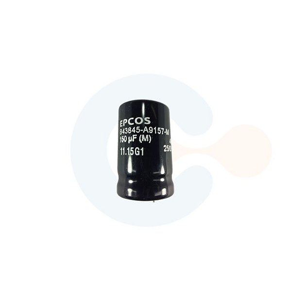 Capacitor Eletrolitico Snap-In 150uF 400Vcc (Caneca 22mm) - B43845