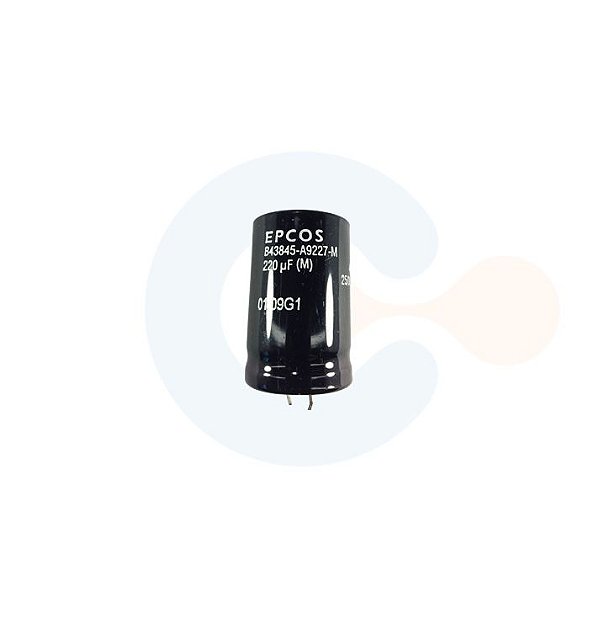 Capacitor Eletrolitico Snap-In 220uF 450Vcc (Caneca 25mm) - B43845