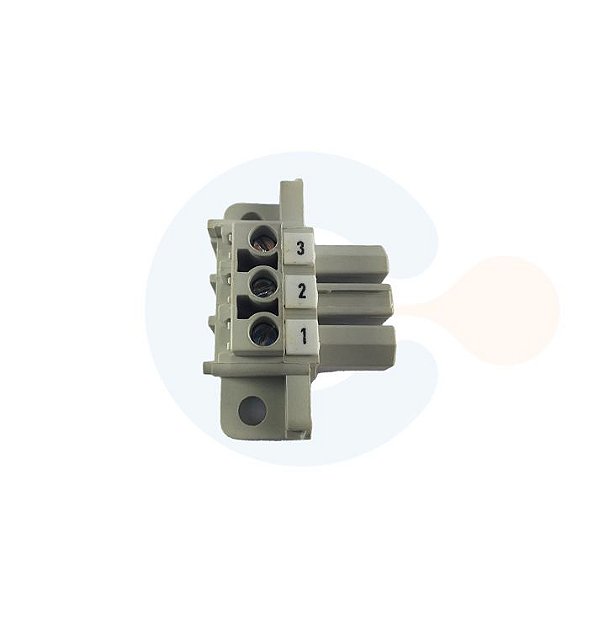 Conector Encaixe Fêmea P/ Cabo - 7,00mm (180G Com Flange) - 3 Vias - Stvs 3 Sb - 1611990000