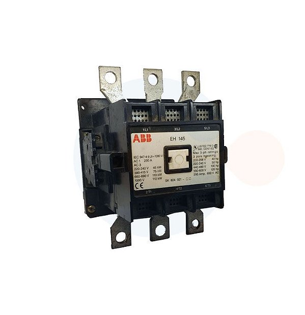 Contator 3P EH145 230A  Bobina 120VCC Contato Auxiliar 1NA + 1NF