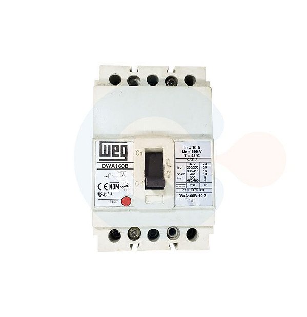 Disjuntor Caixa Moldada 3P DWA160B 10A 16kA