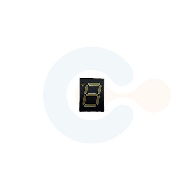 Display 7 Seg Vermelho 14,2mm (Dimens Ext=12,7X19mm) - Anodo Comum