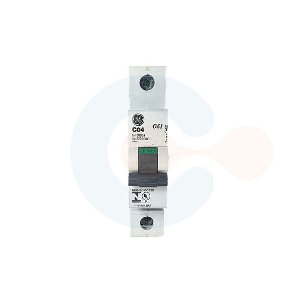 Mini Disjuntor 1P G61 Curva C 4A 6kA