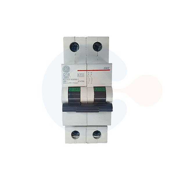 Mini Disjuntor 2P G62 Curva D 16A 6kA