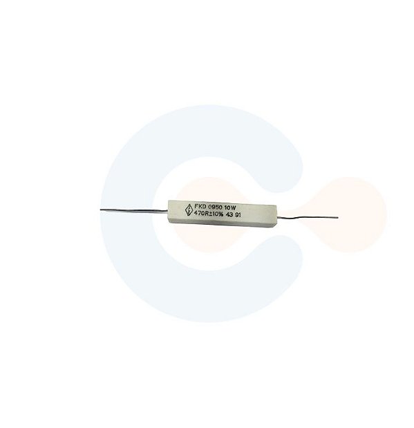 Resistor De Fio 470R 10W - 5% - Ceramica