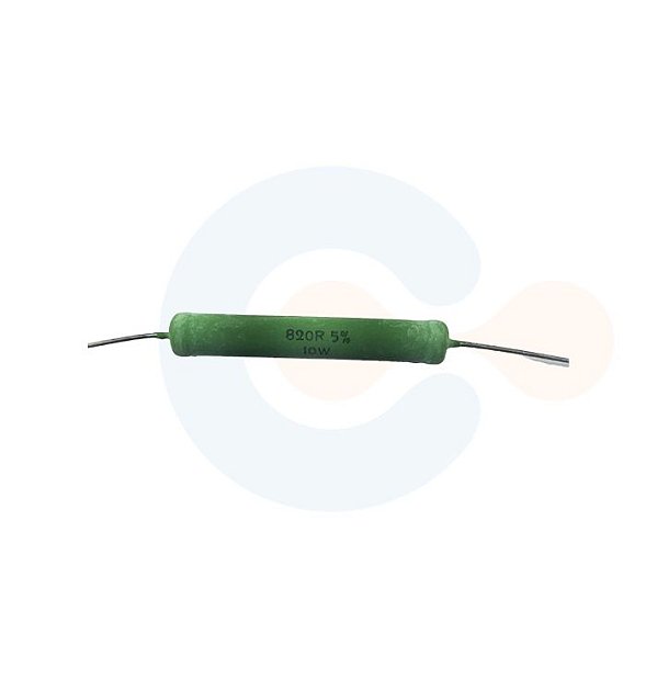 Resistor De Fio 820R 10W - 5%