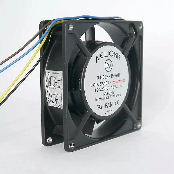 Miniventilador Nework 92x92x25 Bivolt Código 52.101
