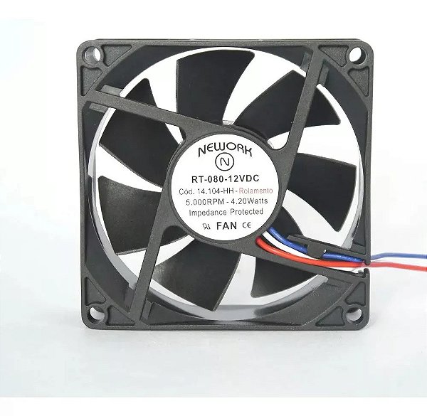 VENTILADOR AXIAL 12VDC - RT-80 - (14.104HH) NEWORK