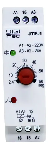 Rele Digimec jte -1 60 seg 24vca/vcc-220vca