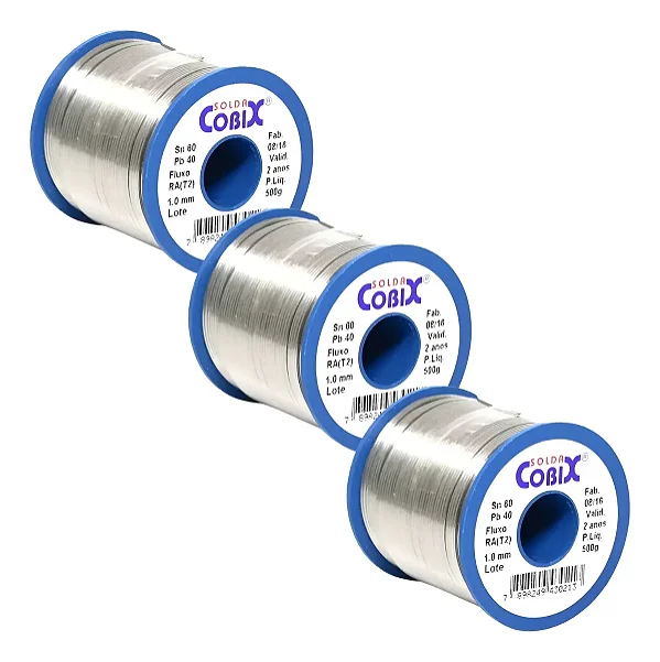 Kit Econômico Fastcom- 3x Solda Cobix 500g (Melhor Custo)