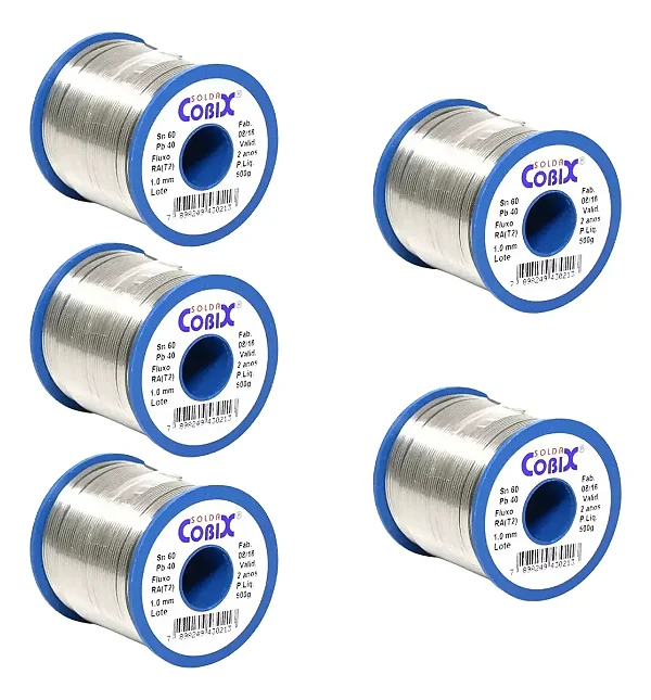 Kit Instalador Fastcom - 5x Solda Cobix 500g