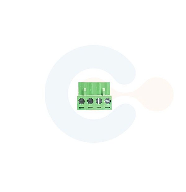 Conector Encaixe Fêmea p/ Cabo 5,08mm 90G Parafuso 4 vias Verde Phoenix Mecano