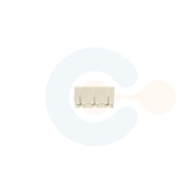 Conector Encaixe Macho p/ PCI 7,62mm Horizontal c/ laterais 3 vias Branco