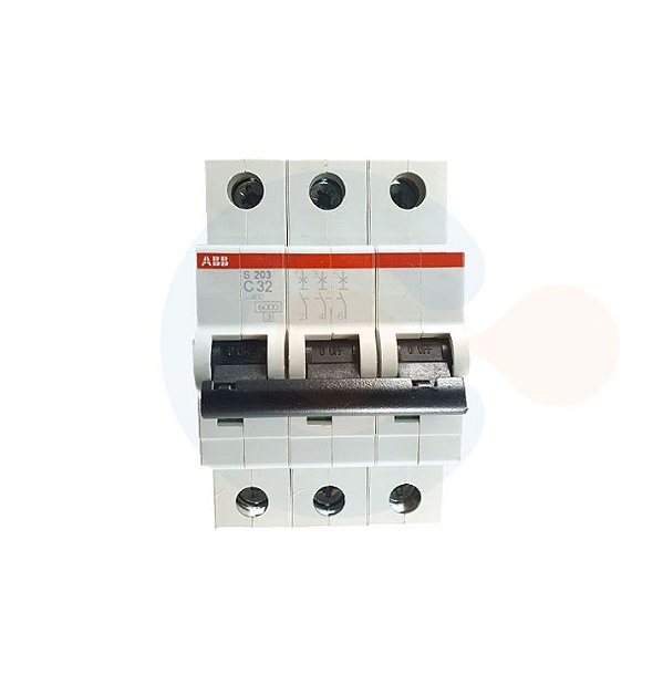 Mini Disjuntor 3P S203 Curva C 32A 6kA