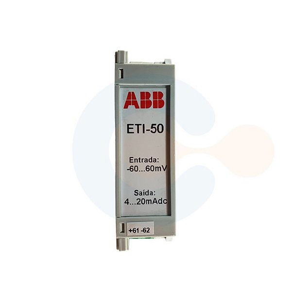 Transdutor de Tensão CC ETI50 -60 a 60 VDC/ 4 a 20 mADC/ ALIM 20 A 60 VAC/VDC