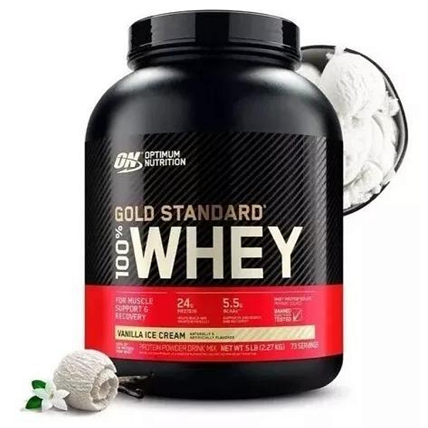 Whey Proteim Optimum Nutrition, Gold Standard, 5,00 LBS (2.27KG) - Baunilha