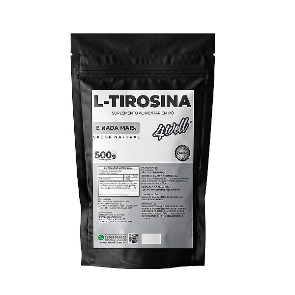 L- Tirosina em Pó 4well 500g Sabor Natural