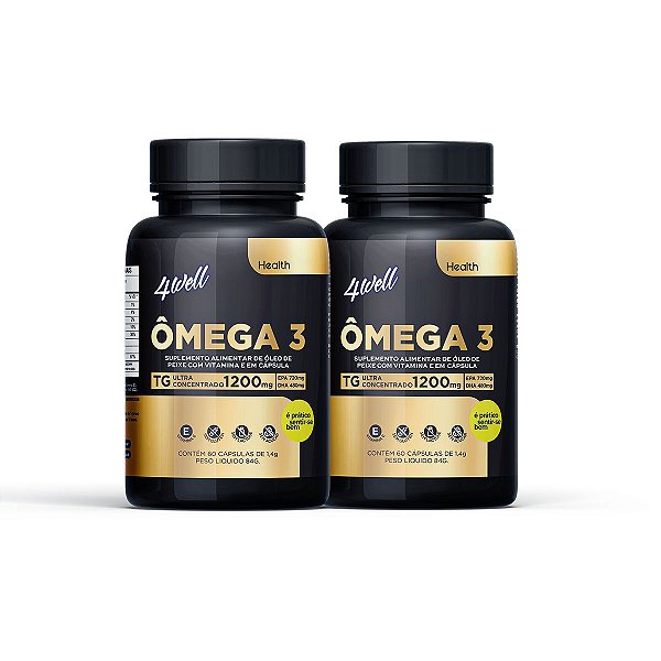 Ômega 3 4well TG Ultra Concentrado 1200mg - Combo 2 potes