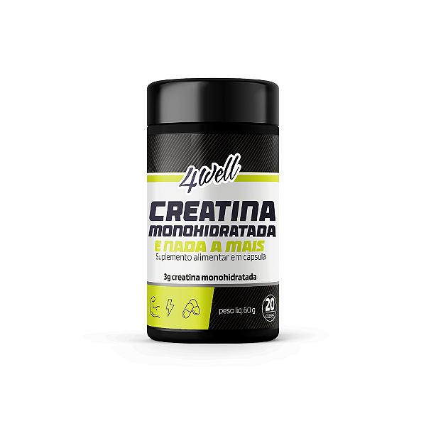 Creatina Monohidratada 3g 4well - 120 cápsulas
