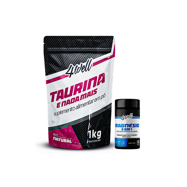Kit Reposição e Hidratação Magnésios 5 + Taurina 1Kg