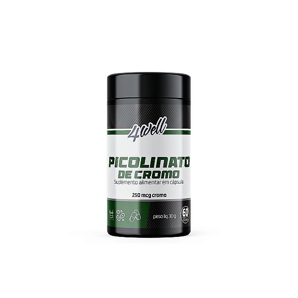 Picolinato de Cromo 4well 250mgc - 60 cápsulas