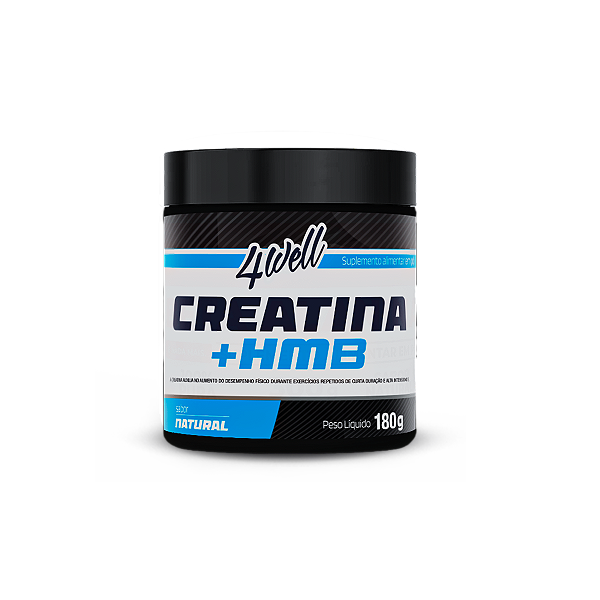 Creatina + HMB 4well 180g Pote Sabor Natural