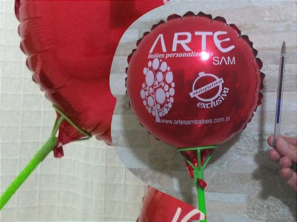 Vareta pega balão metalizado de 70 centímetros