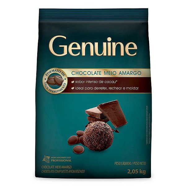 CHOCOLATE MEIO AMARGO 2,05kg - GENUINE