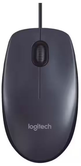 Mouse com fio USB M90 preto Logitech