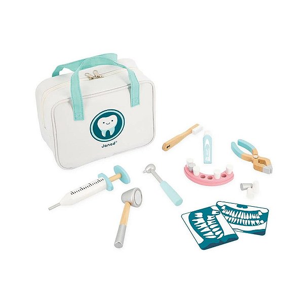Maleta Kit Dentista em Madeira  - Janod