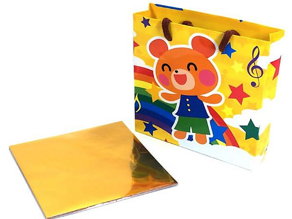 Origami - Papel de Dobradura com sacola amarela 15x15cm 45 FLs