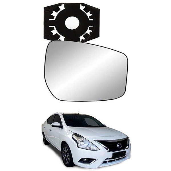 Lente Espelho Retrovisor Com Base Lado Direito Nissan Versa 15 a 18