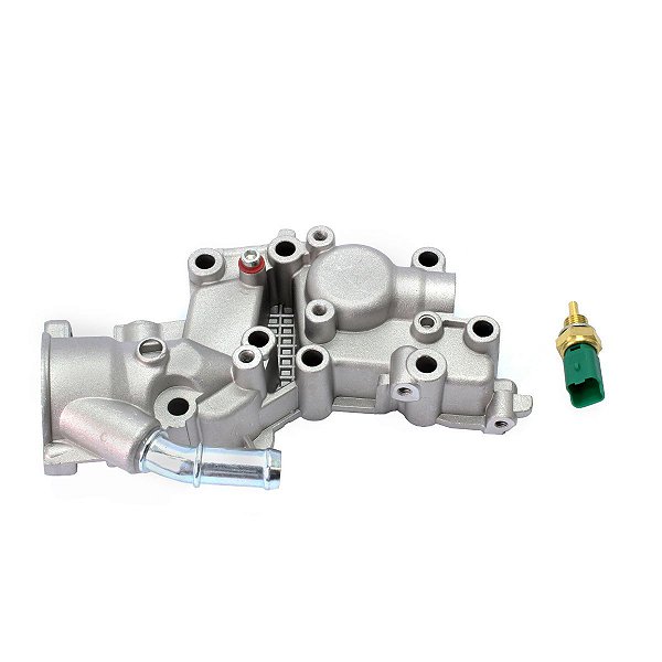 Carcaça Da Válvula Termostática + Sensor Citroen C3 C2 Xsara / Peugeot 206 207 (Motores 1.0 e 1.4) - 9654775080 / 1336Y8
