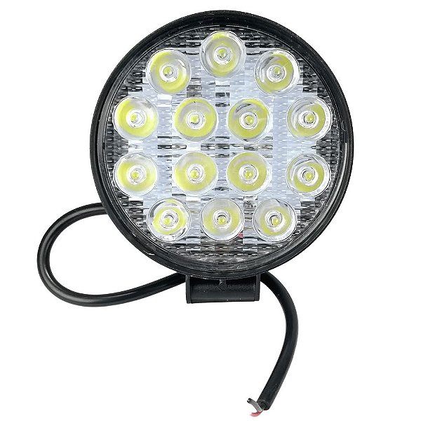 Farol De Milha / Neblina Redondo 14 Leds 12/24v 42w-y