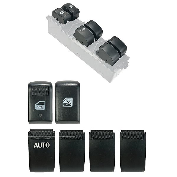 Kit Capa Botão Vidro Elétrico Chevrolet S10 Trailblazer - 94728492