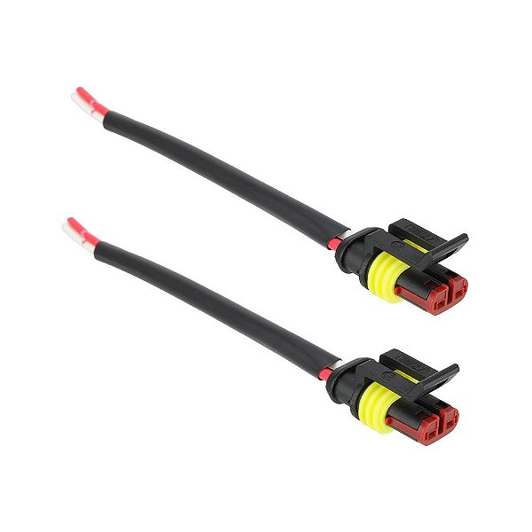 Par Chicote Conector Bobina Ignição Farol Milha Lanterna Fiat GM - TC1021018