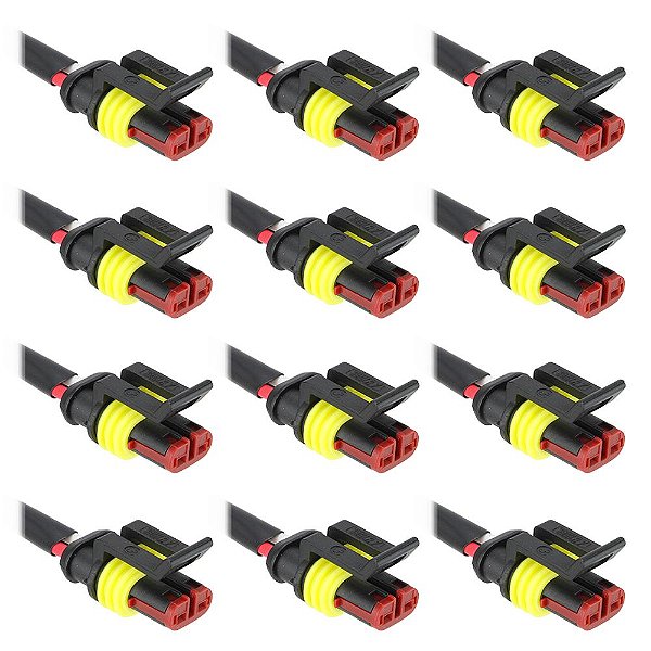 Kit Com 12 Chicotes Plug Bobina Ignição Milha Lanterna Fiat GM - TC1021018