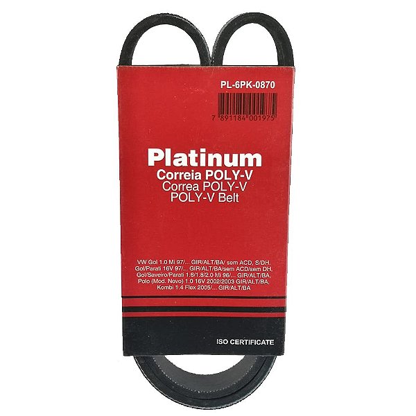 Correia Poly-V 87,0 Cm Gol Kombi Parati Saveiro - 030145933AB