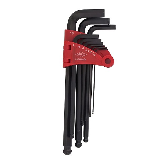 Conjunto Chave Allen L Longa 10mm À 1,5mm Abaulada 9 Peças Corneta - 3123051
