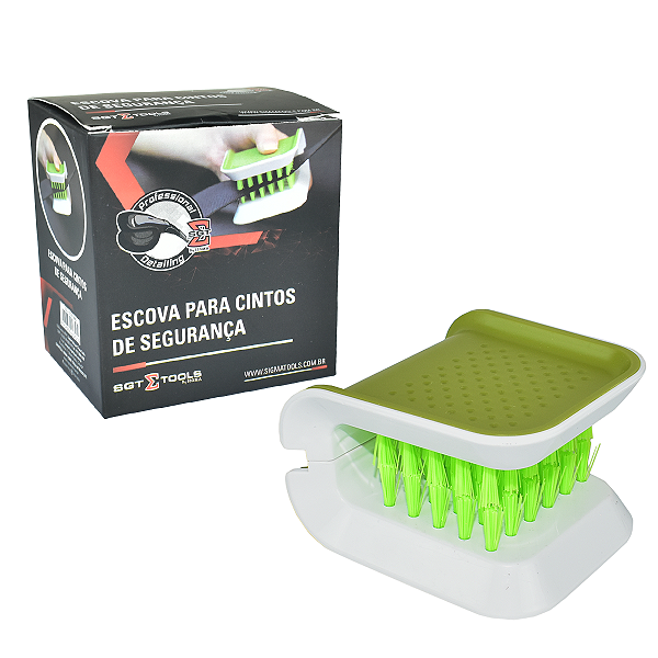 Escova Dupla Face Para Limpeza de Cinto de Segurança - 8x7,6x5,5 Cm
